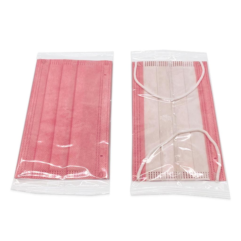 1 db /rózsaszín/ Egyesével Csomagolt 3-rétegű sebészeti arcmaszk (IIR3)