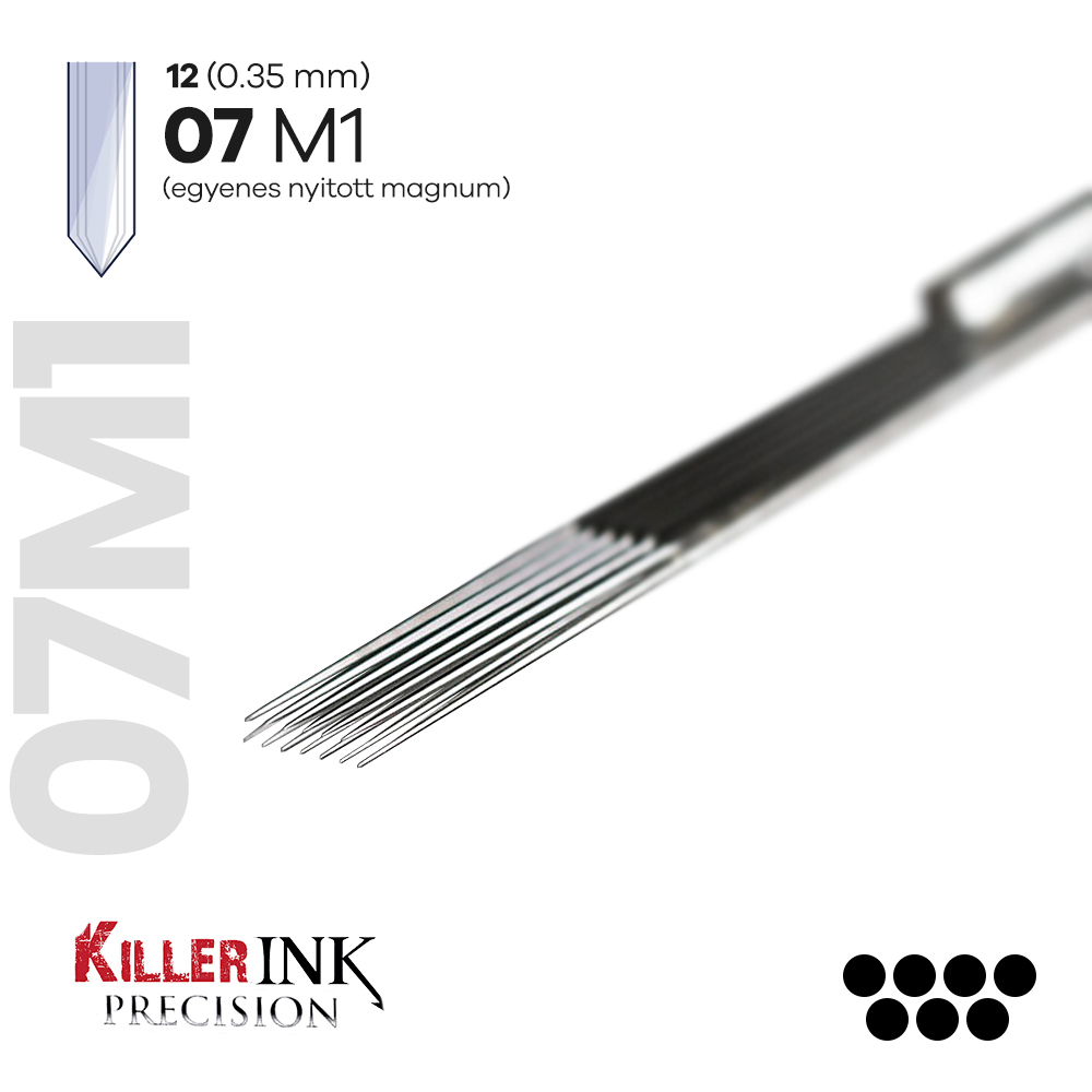 07M1 Nyitott Magnum PRECISION Prémium Tetováló Tű - 5 darab