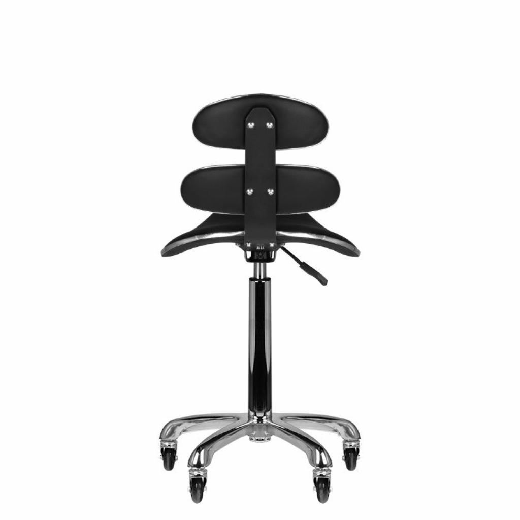 Kényelmes és ergonomikus háttámlás kozmetikai/fodrász szék (fekete)