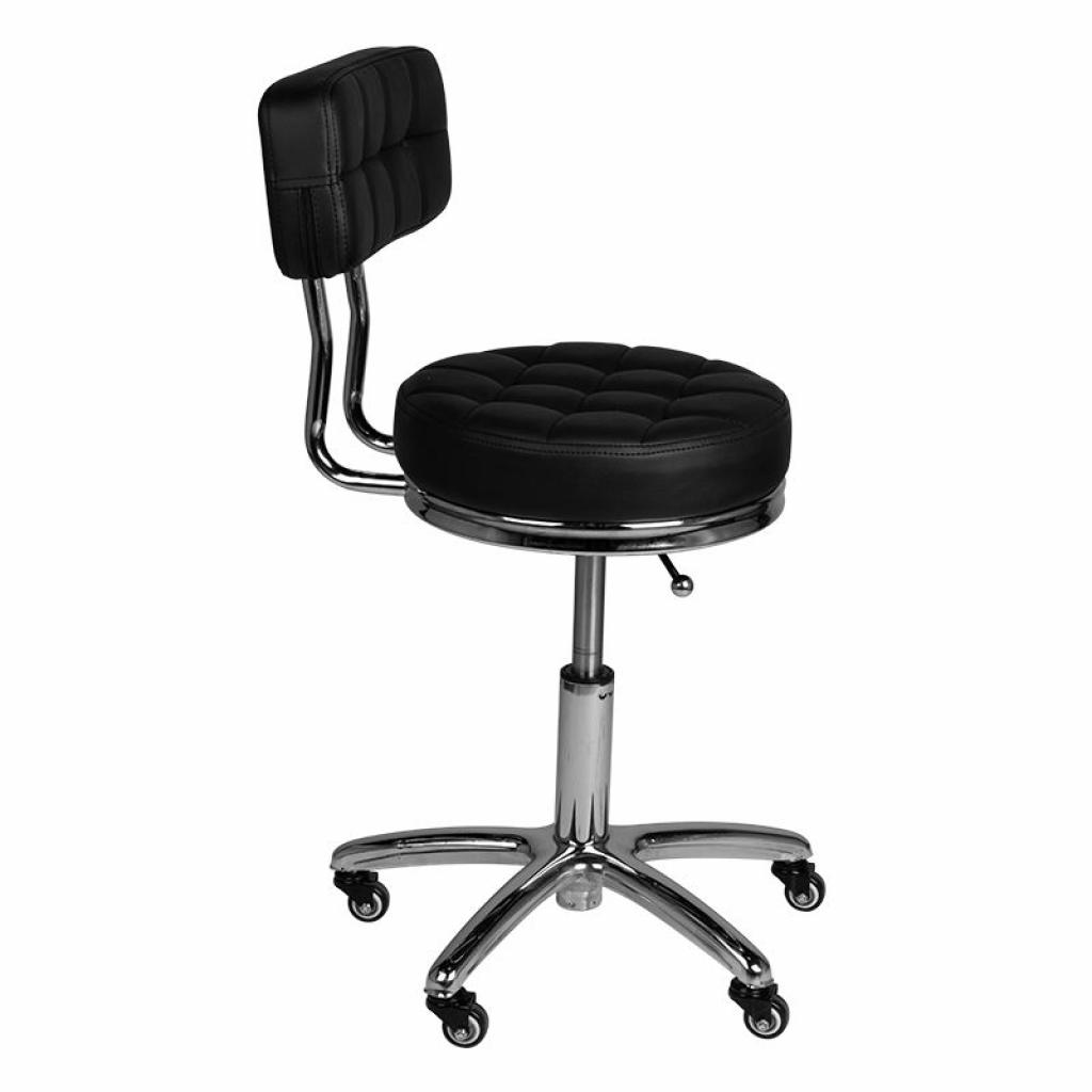 Fekete színű Kozmetikai szék /Steppelt/