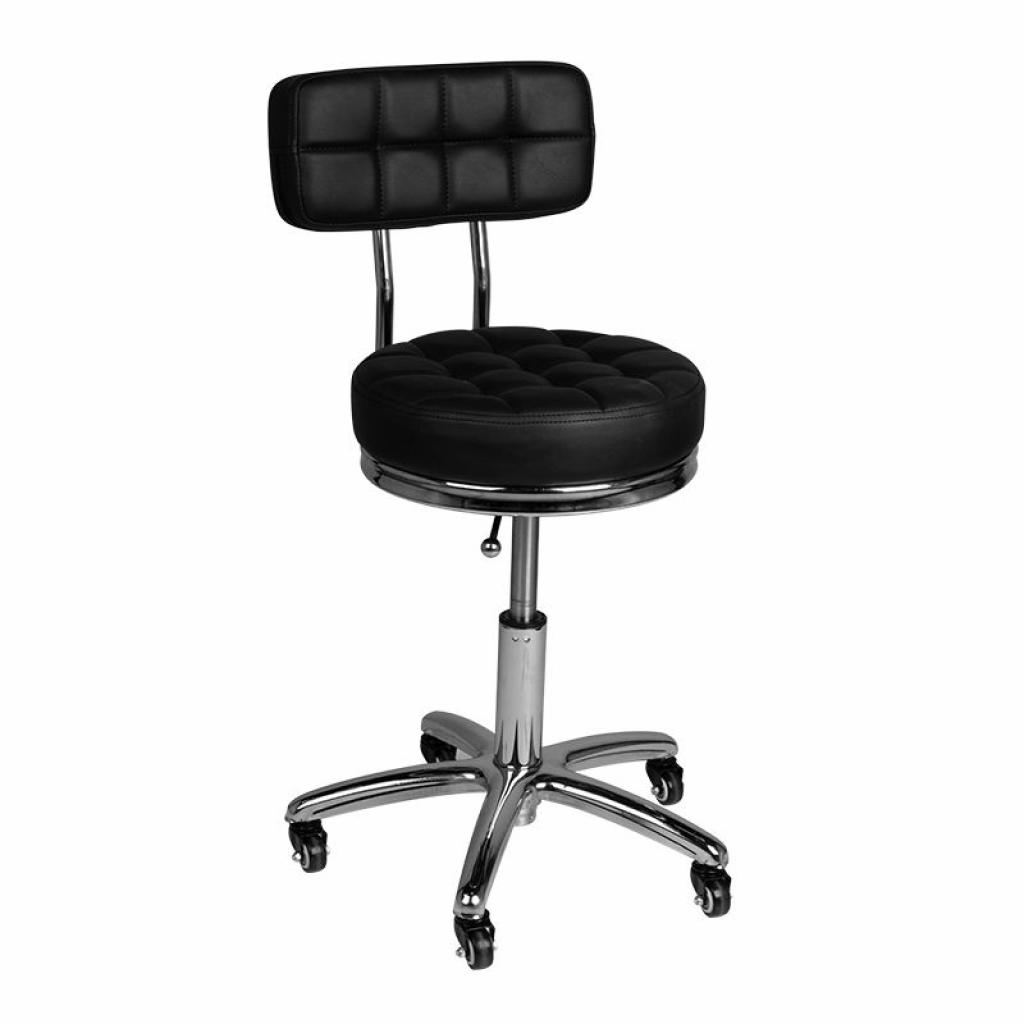 Fekete színű Kozmetikai szék /Steppelt/